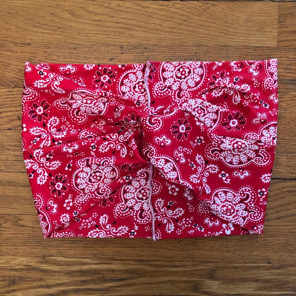 Paisley Bandeau Crop/Swim Top